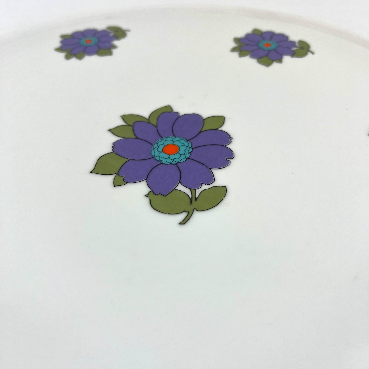 Hutschenreuther Germany Purple Flower Round Platter Plate