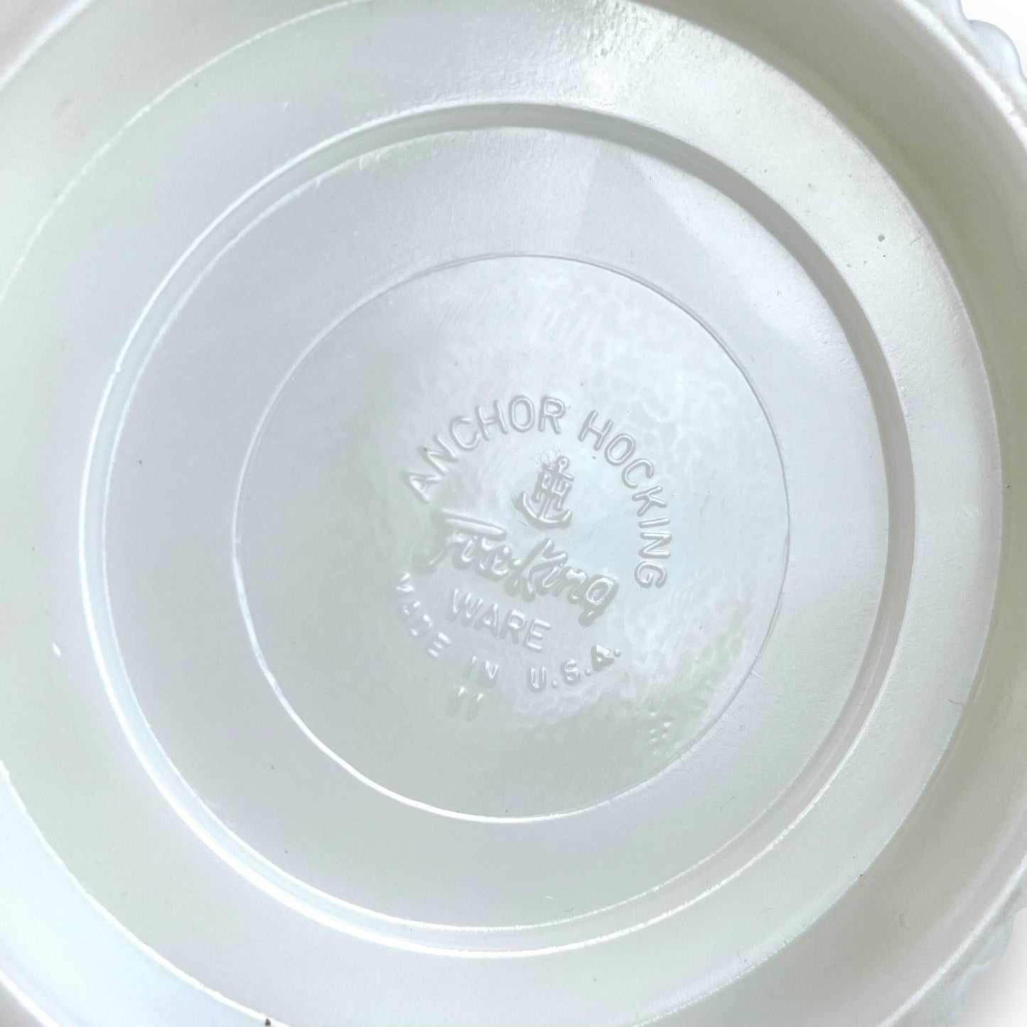 Anchor Hocking White Milk Glass Grape pattern bowl