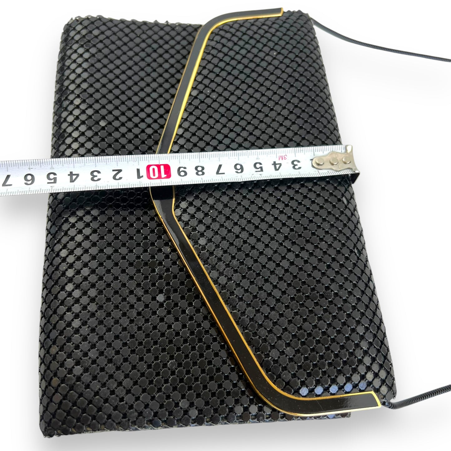 Vintage black & gold mesh purse