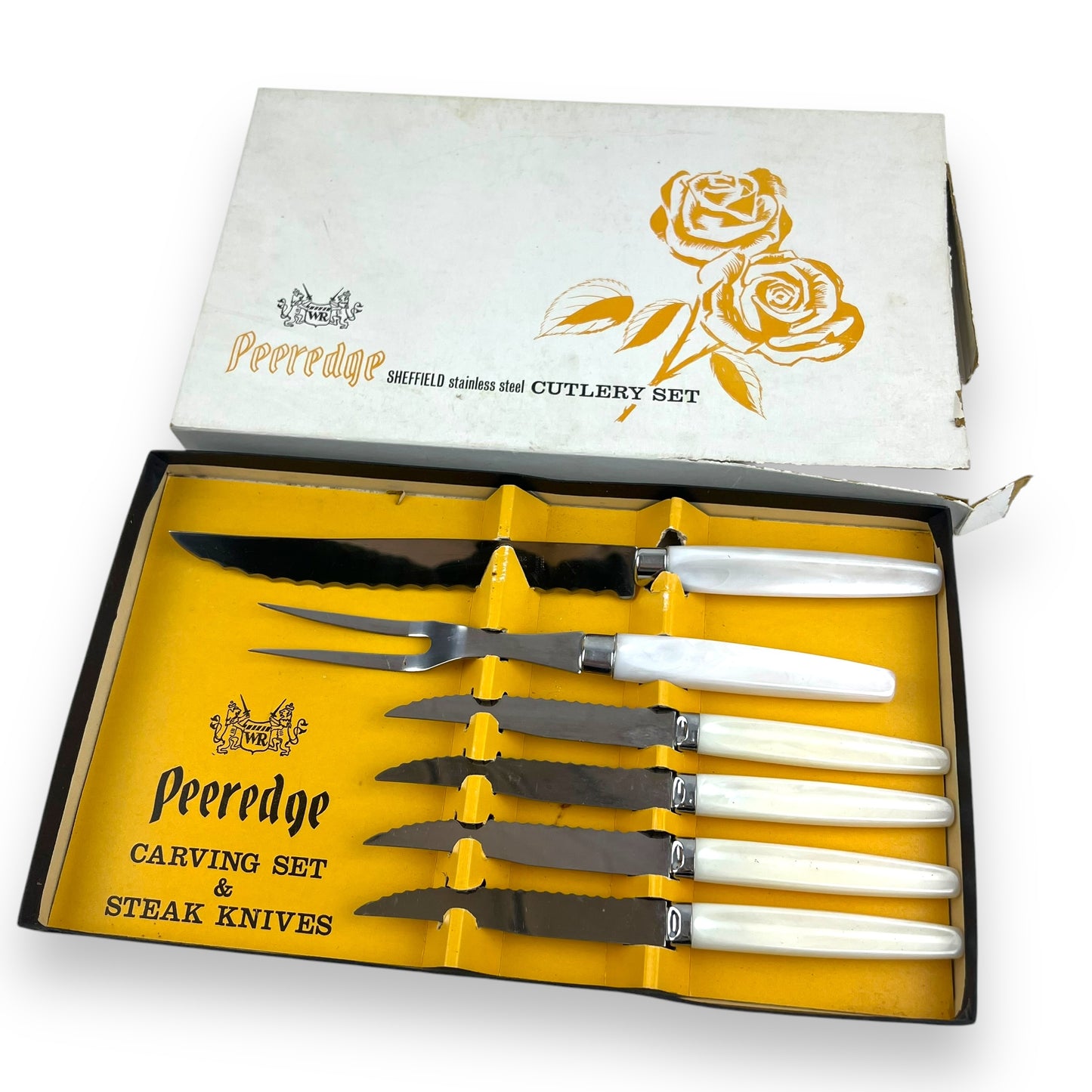 Peeredge Sheffield Stainless Steel Carving & Steak Knife Set