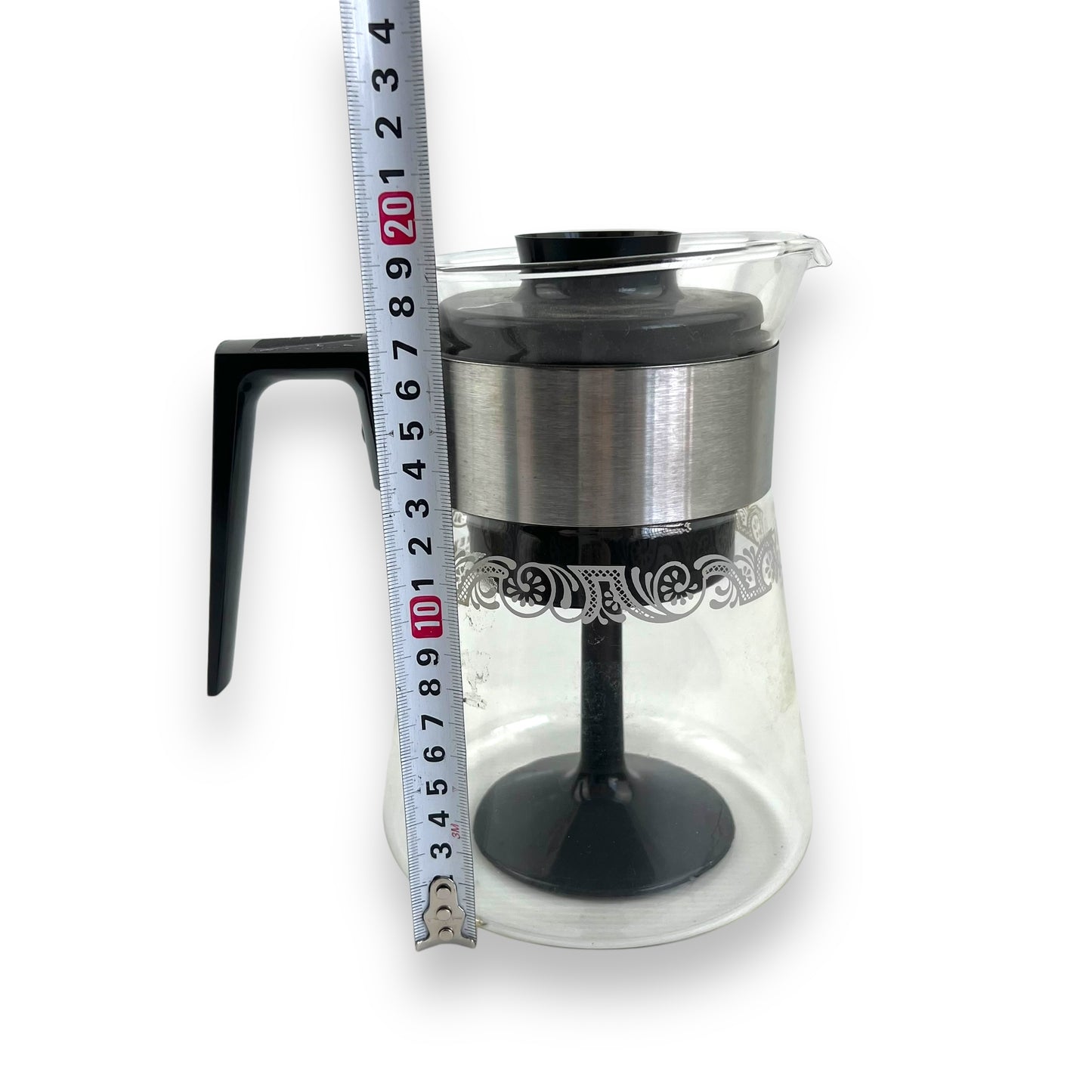 Pyrex Glass Coffee Pot Black Handle