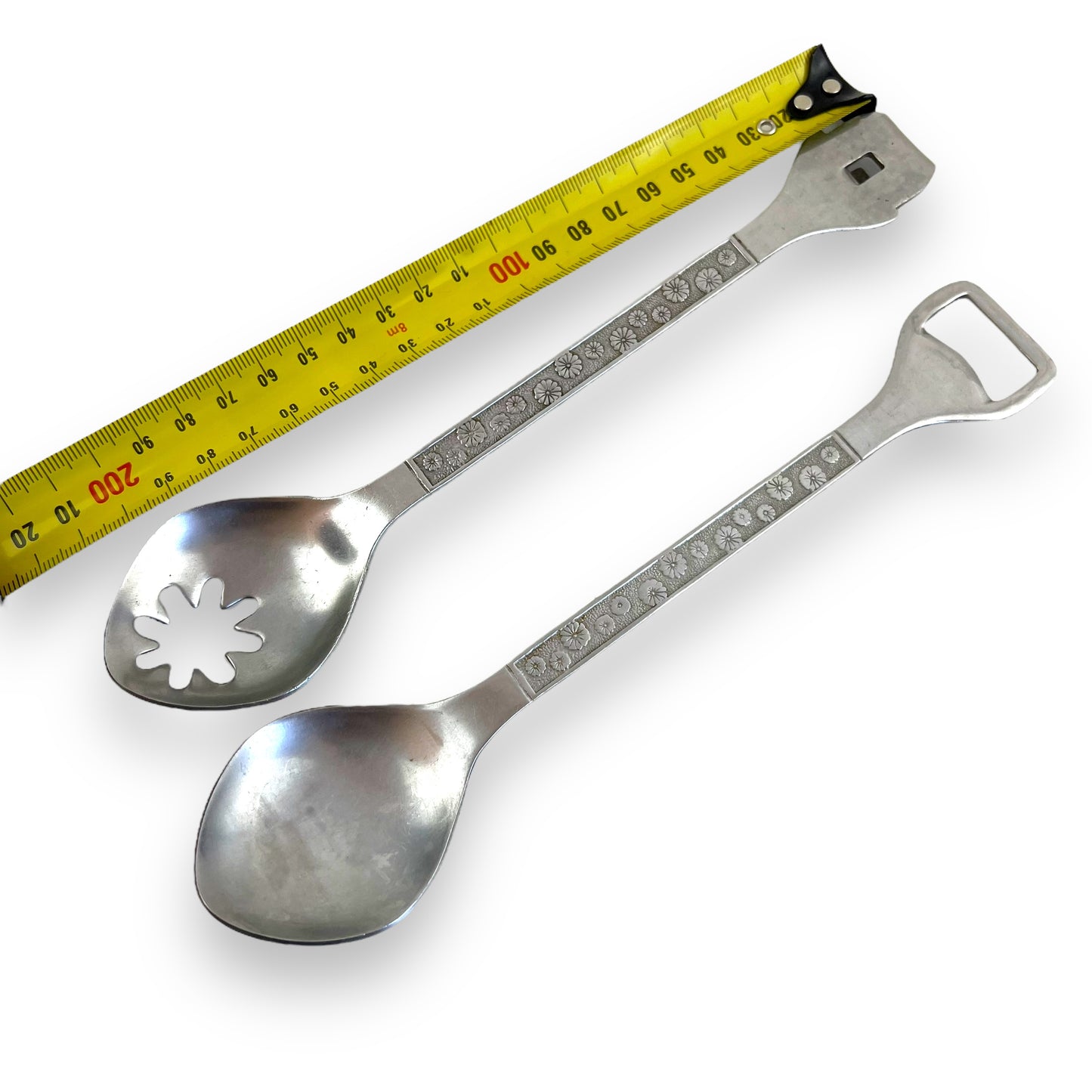 Scandinavian Salad Serving Set | Stainless Steel Multi-Tool Utensils with Bottle Opener