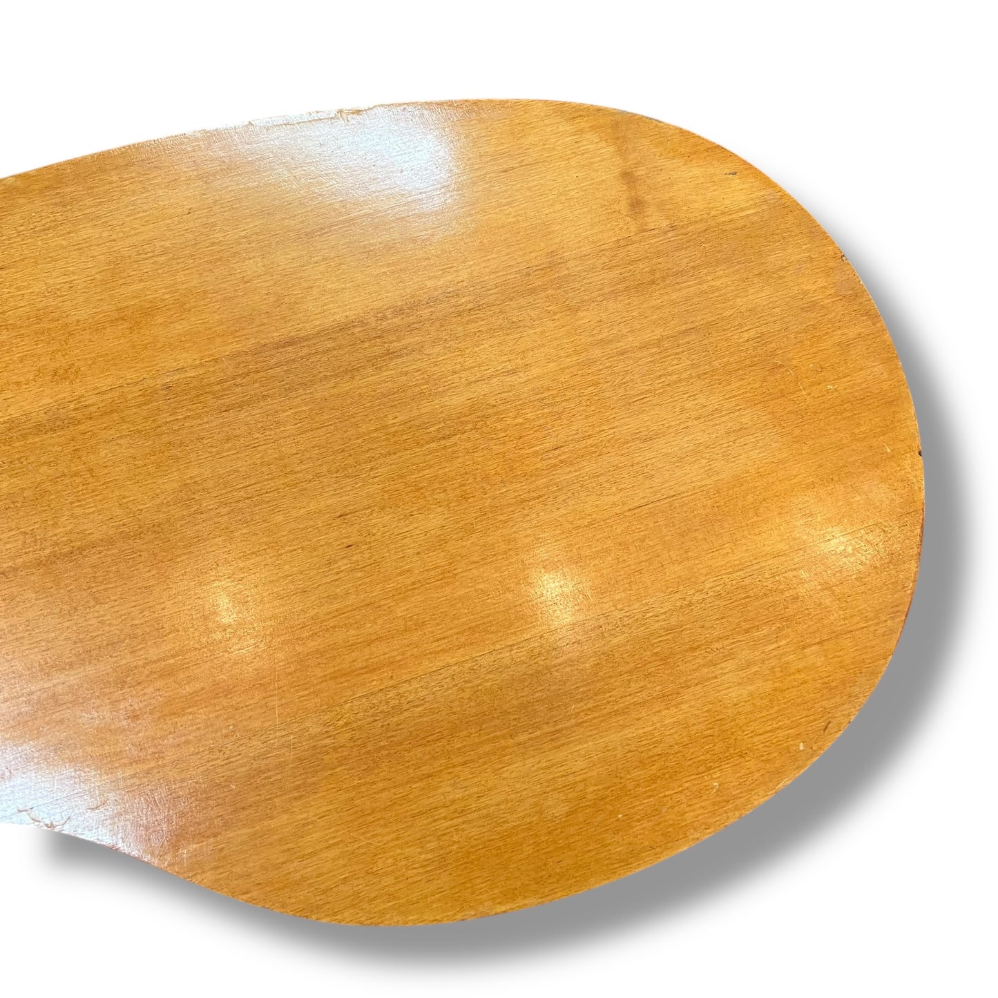 Kidney Shaped Coffee Table with Tapered Legs