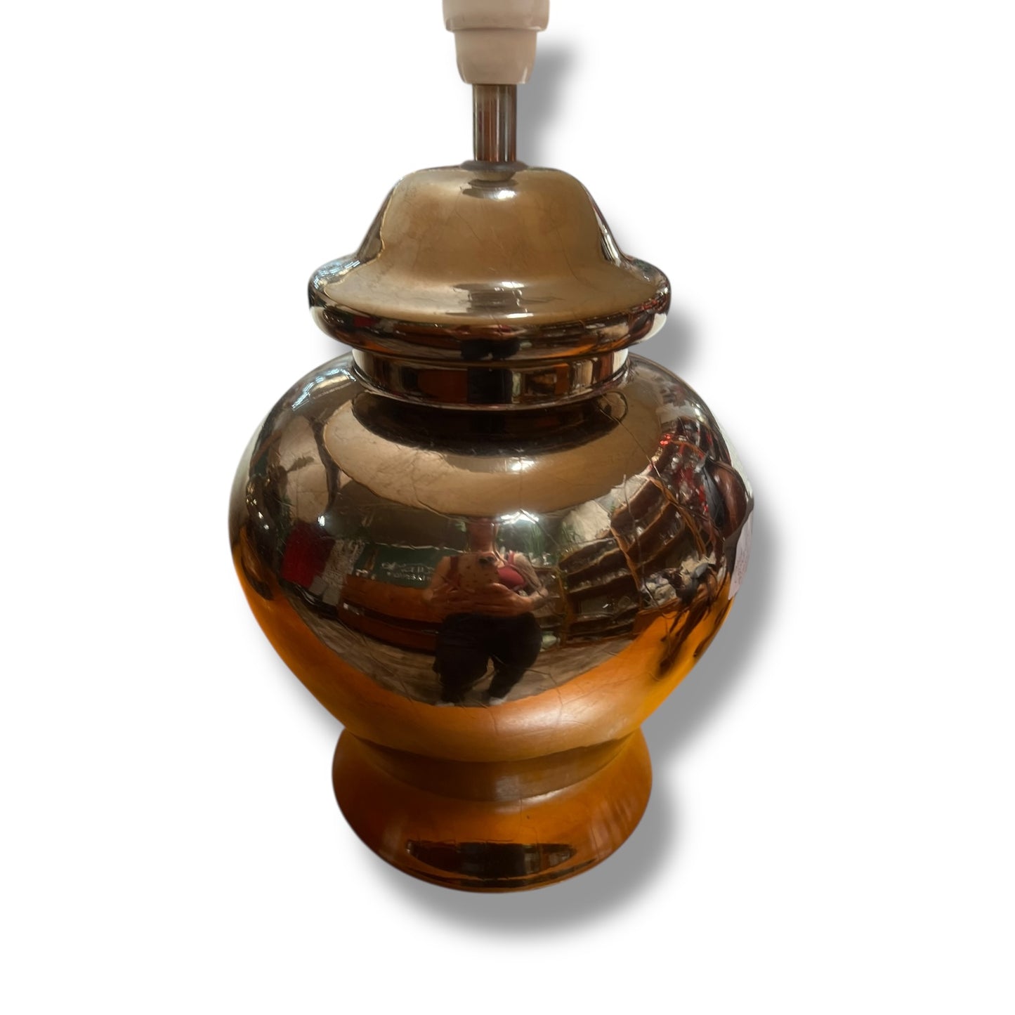 Pair of 1970s Brown Glazed Ceramic Table Lamps with Original Fabric Shades