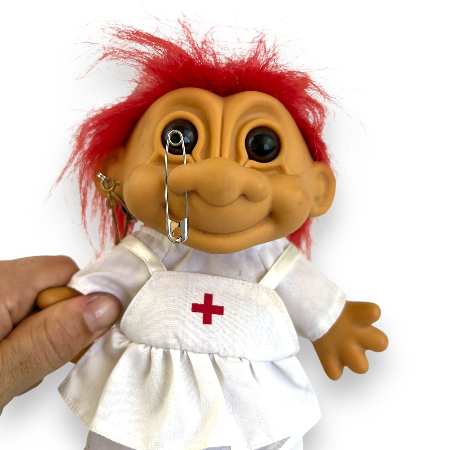 Troll Doll Nurse Large Red Hair
