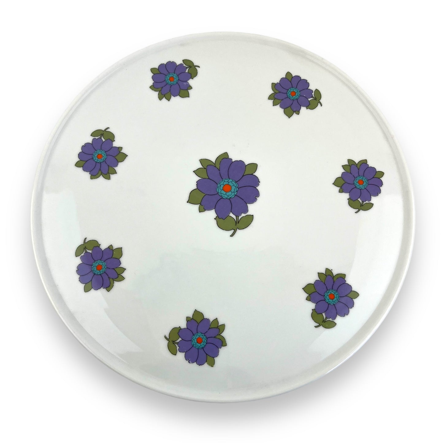 Hutschenreuther Germany Purple Flower Round Platter Plate