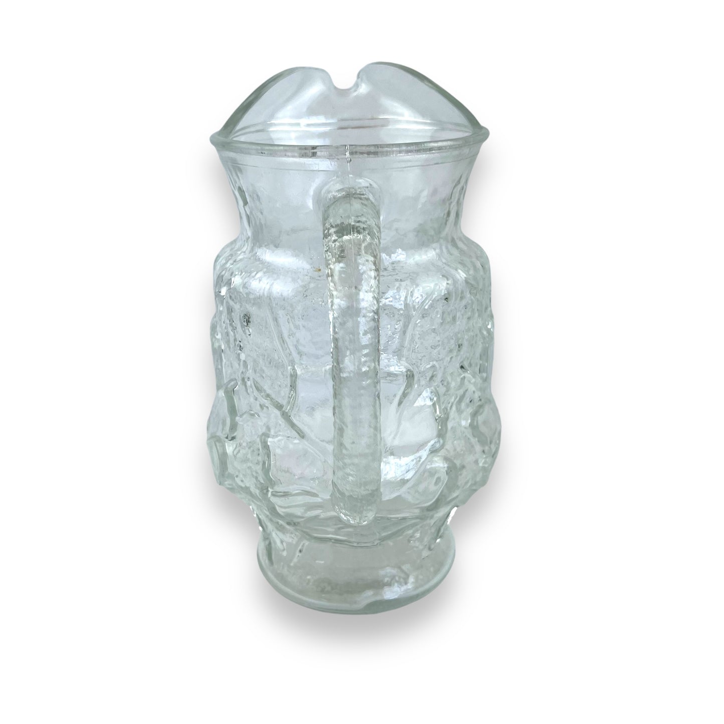 Anchor Hocking Rainflower Clear Pressed Glass Pitcher