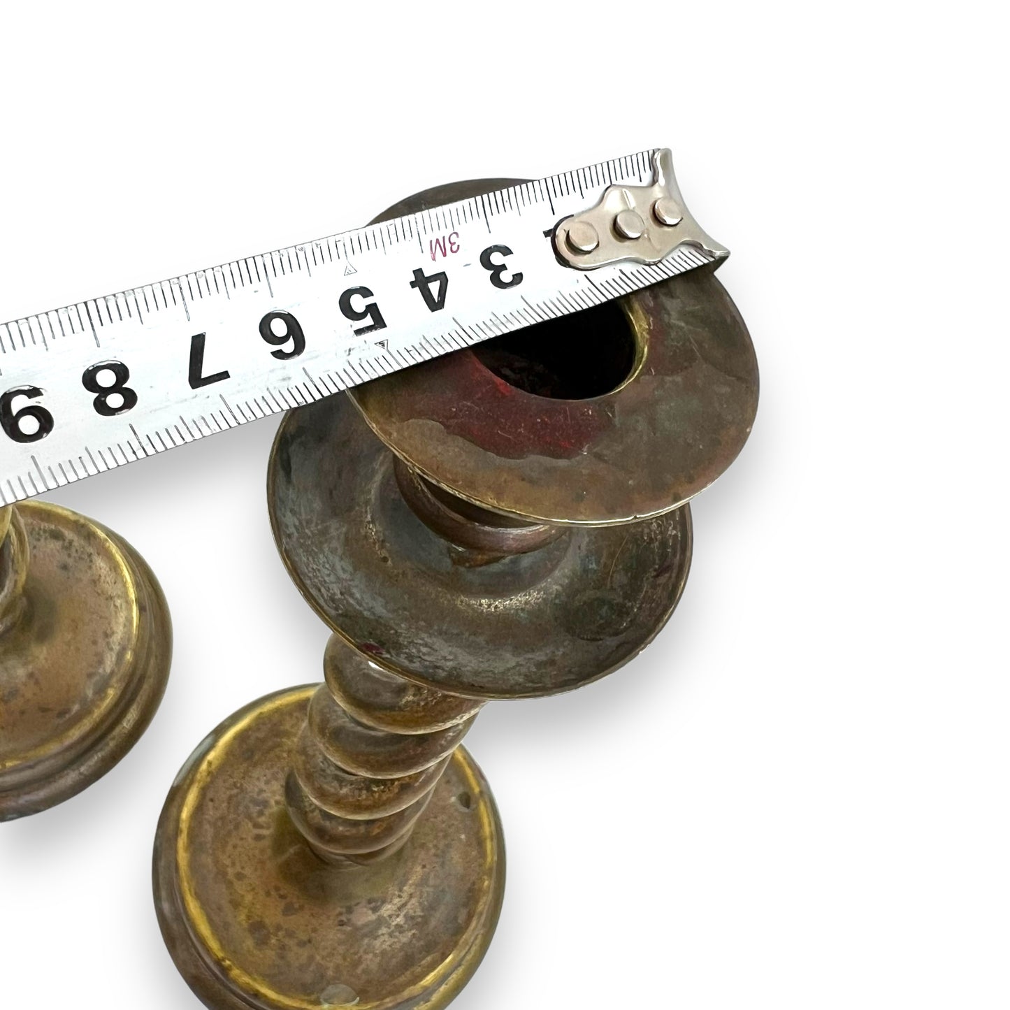 Pair of Vintage Brass Barley Twist Candlesticks