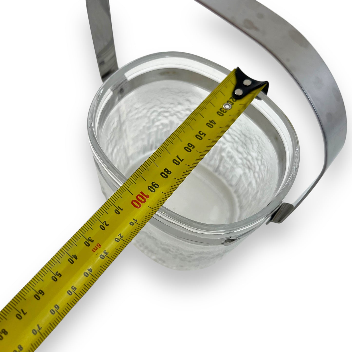 Littalia Textured Iceberg Ice Bucket with chrome handle