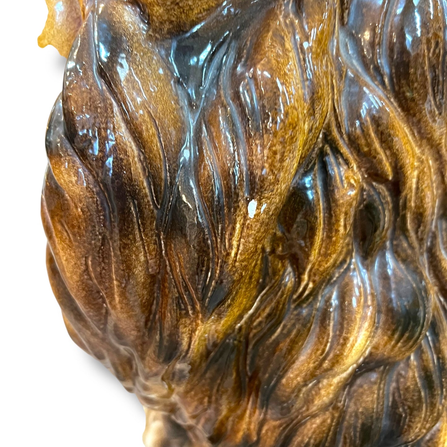 Italian Ceramic Lion Statue – 90cm Tall