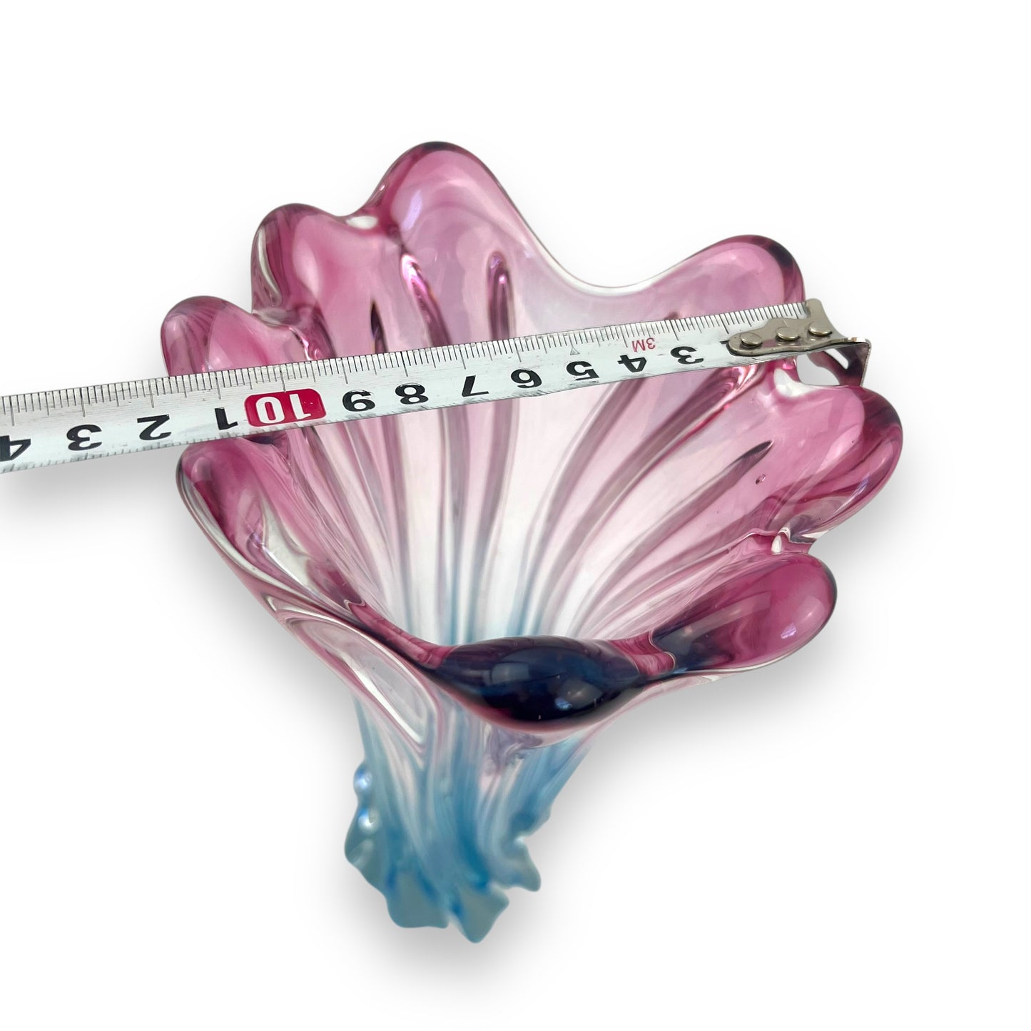 Murano Sommerso-Style Pink and Blue Glass Vase - Mid-Century Modern Art Glass