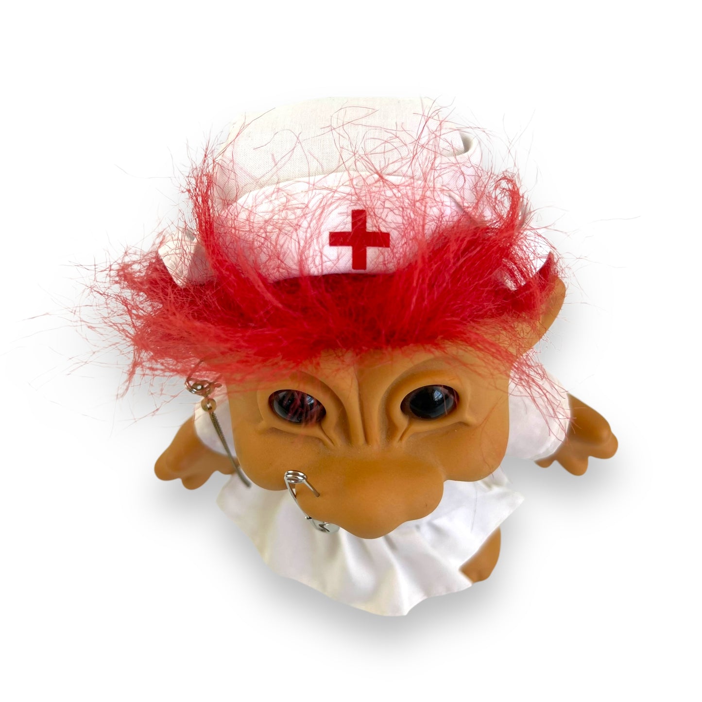 Troll Doll Nurse Large Red Hair