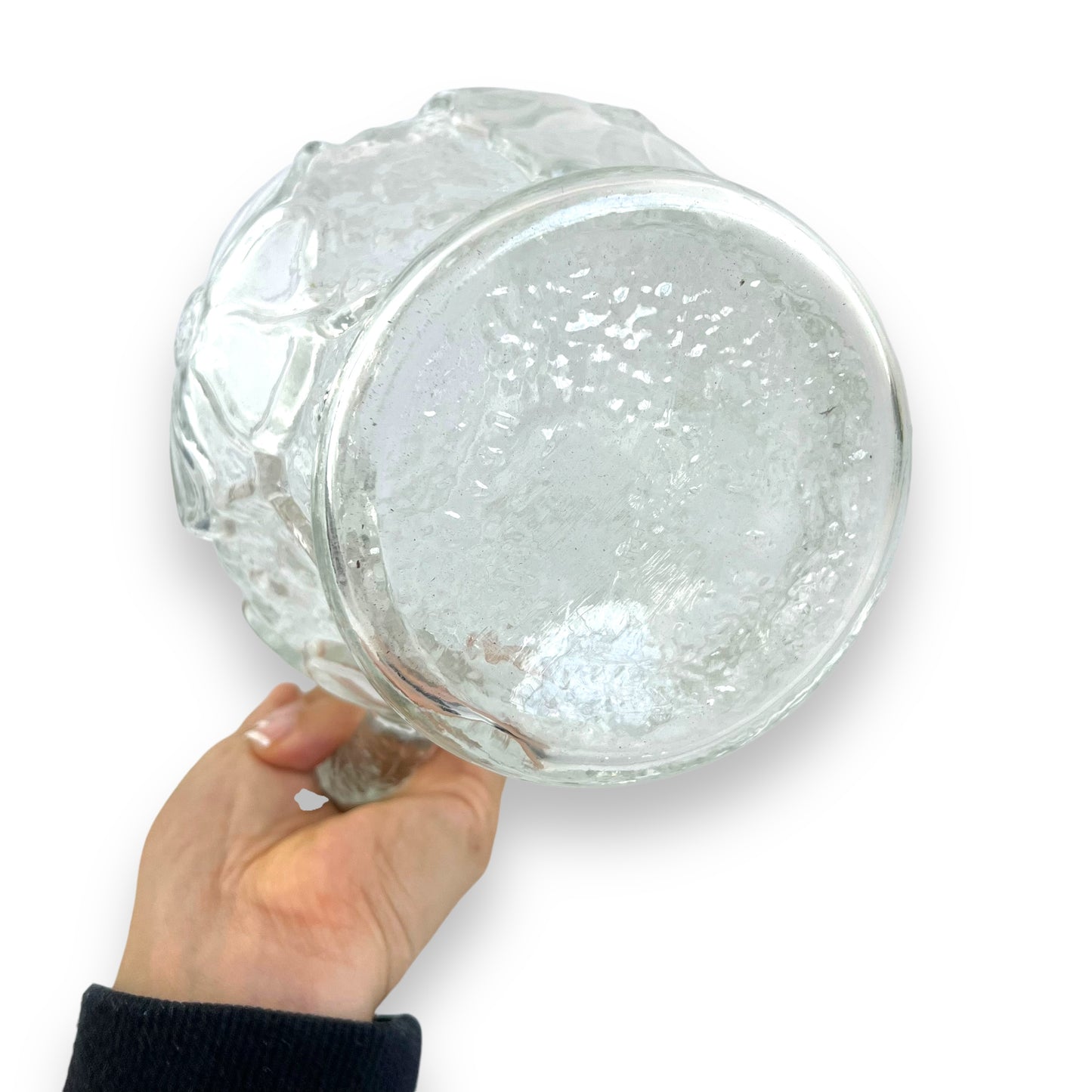 Anchor Hocking Rainflower Clear Pressed Glass Pitcher