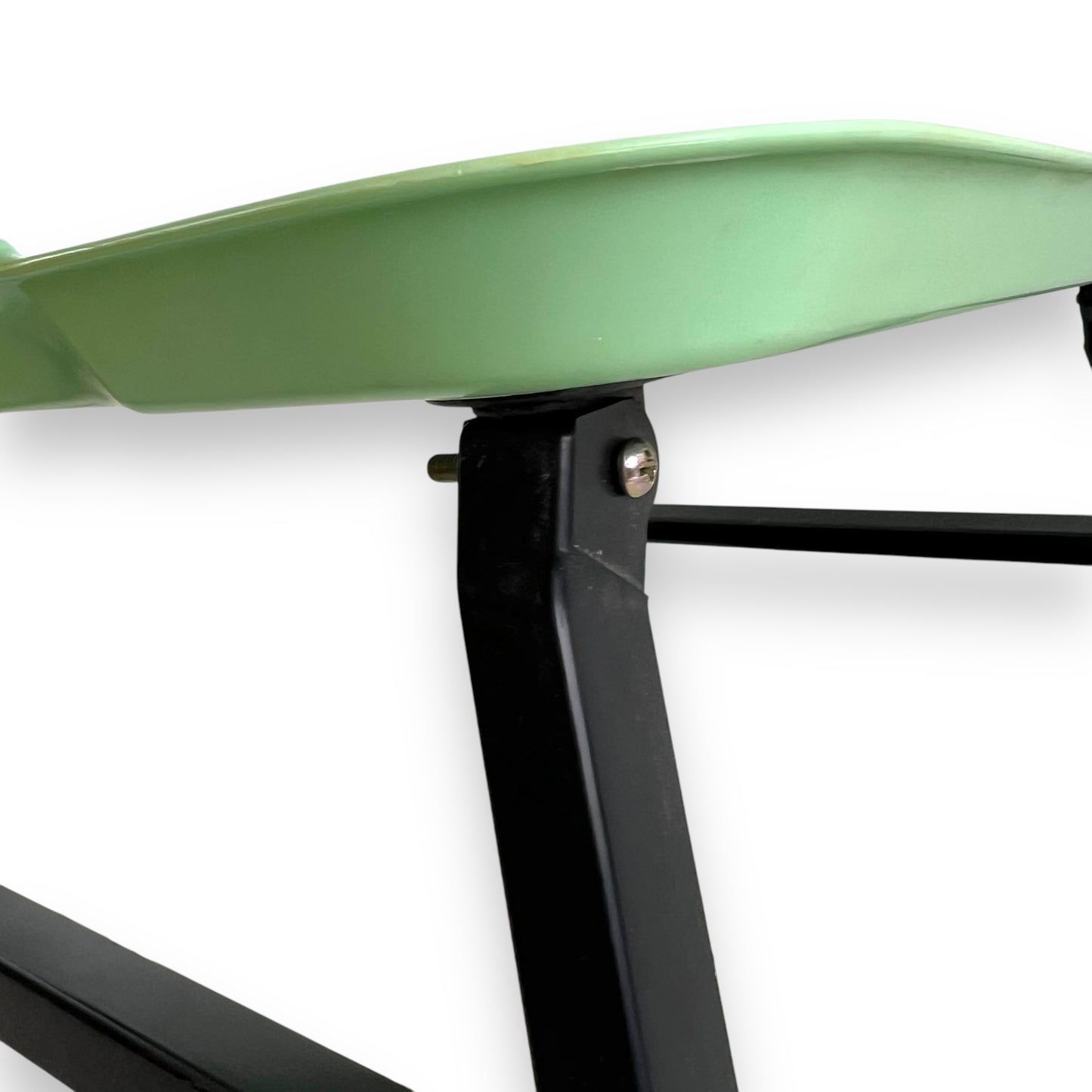 Green Plastic Breakfast tray black legs (1 pin in leg missing)