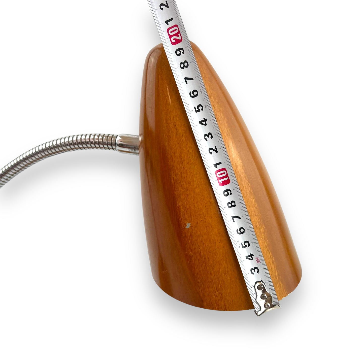 Brown Wood Look anodised gooseneck desk lamp