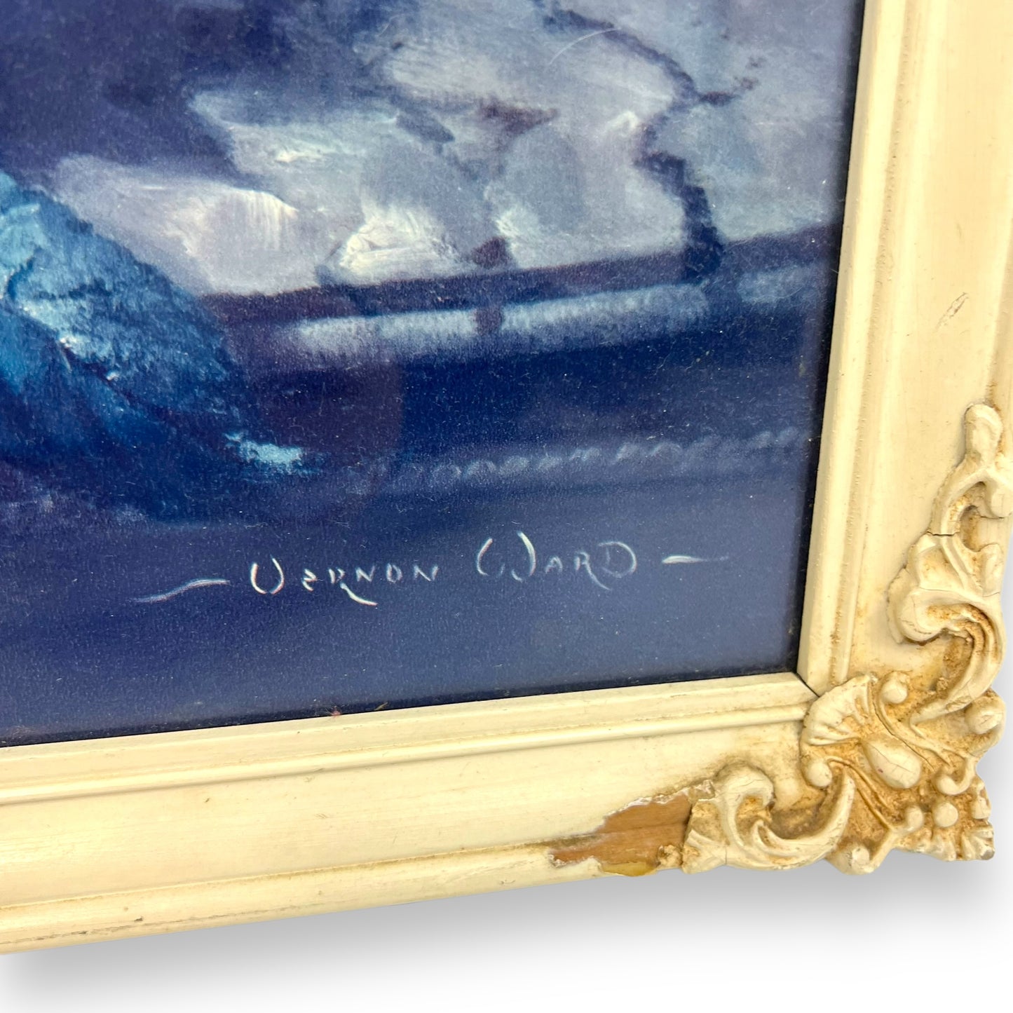 Vernon Ward Rose & Vase Framed Art Print