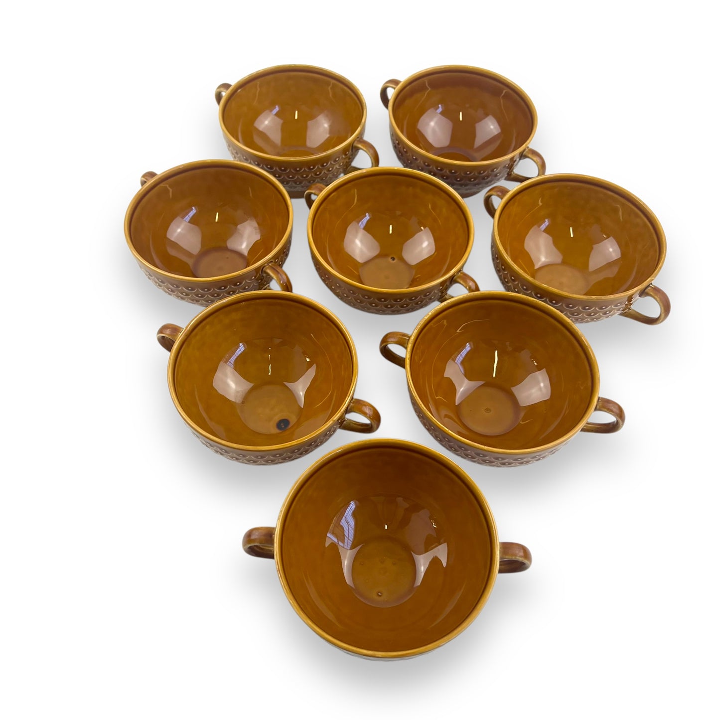Pagnossin Earthenware Italy Brown Bowl Set of 8