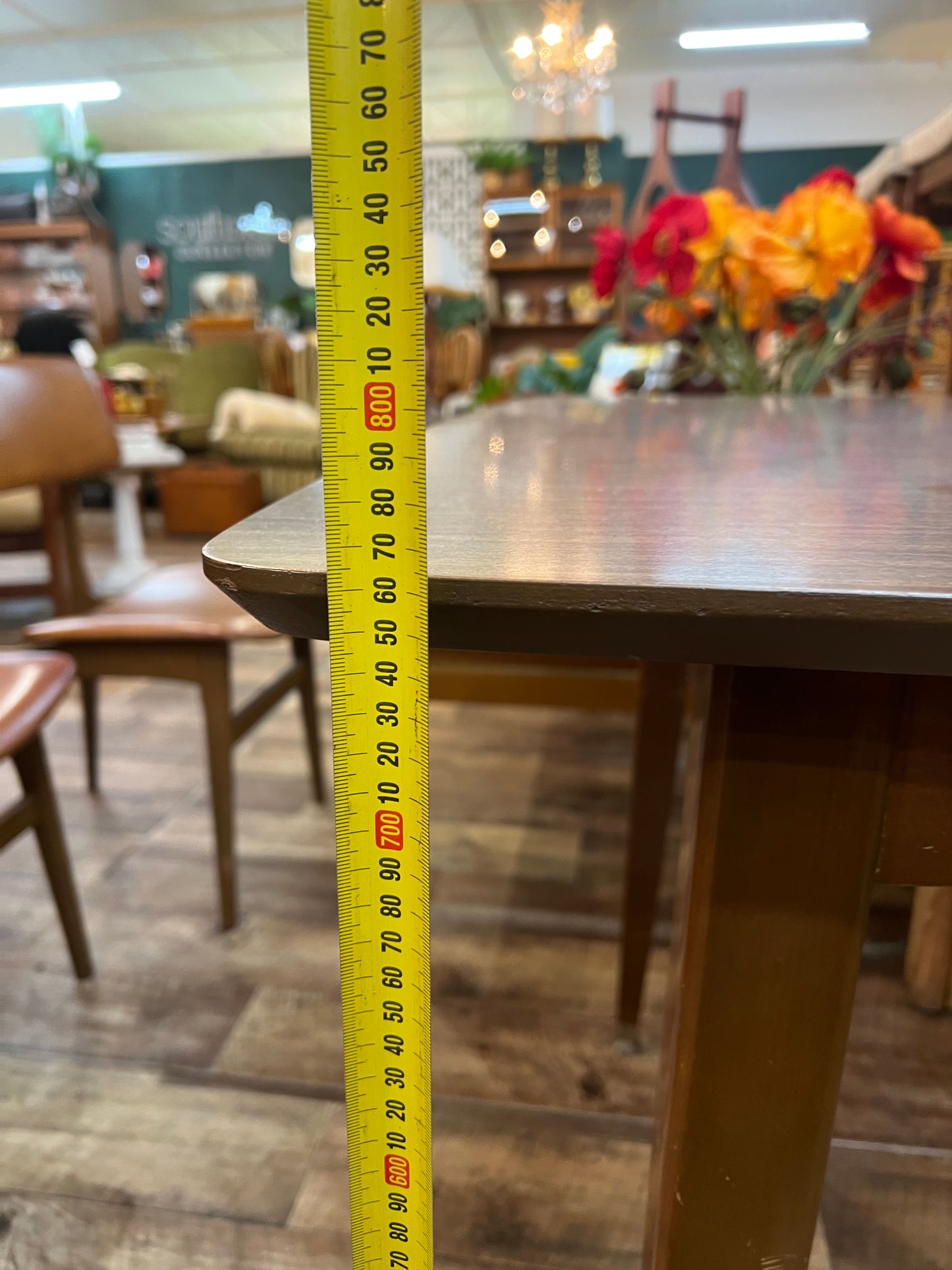 Rectangular Laminate Dining Table with Tapered Legs