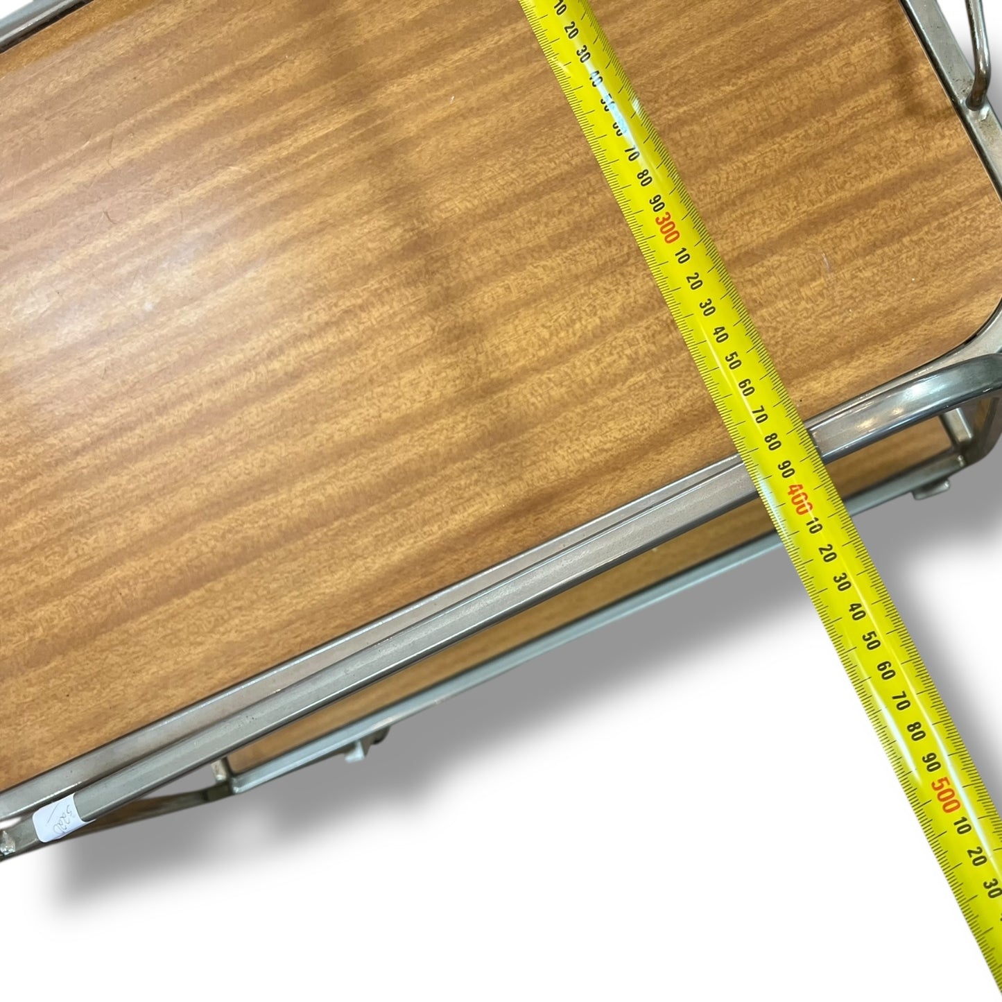 Chrome & Laminate Drinks Trolley with Removable Tray