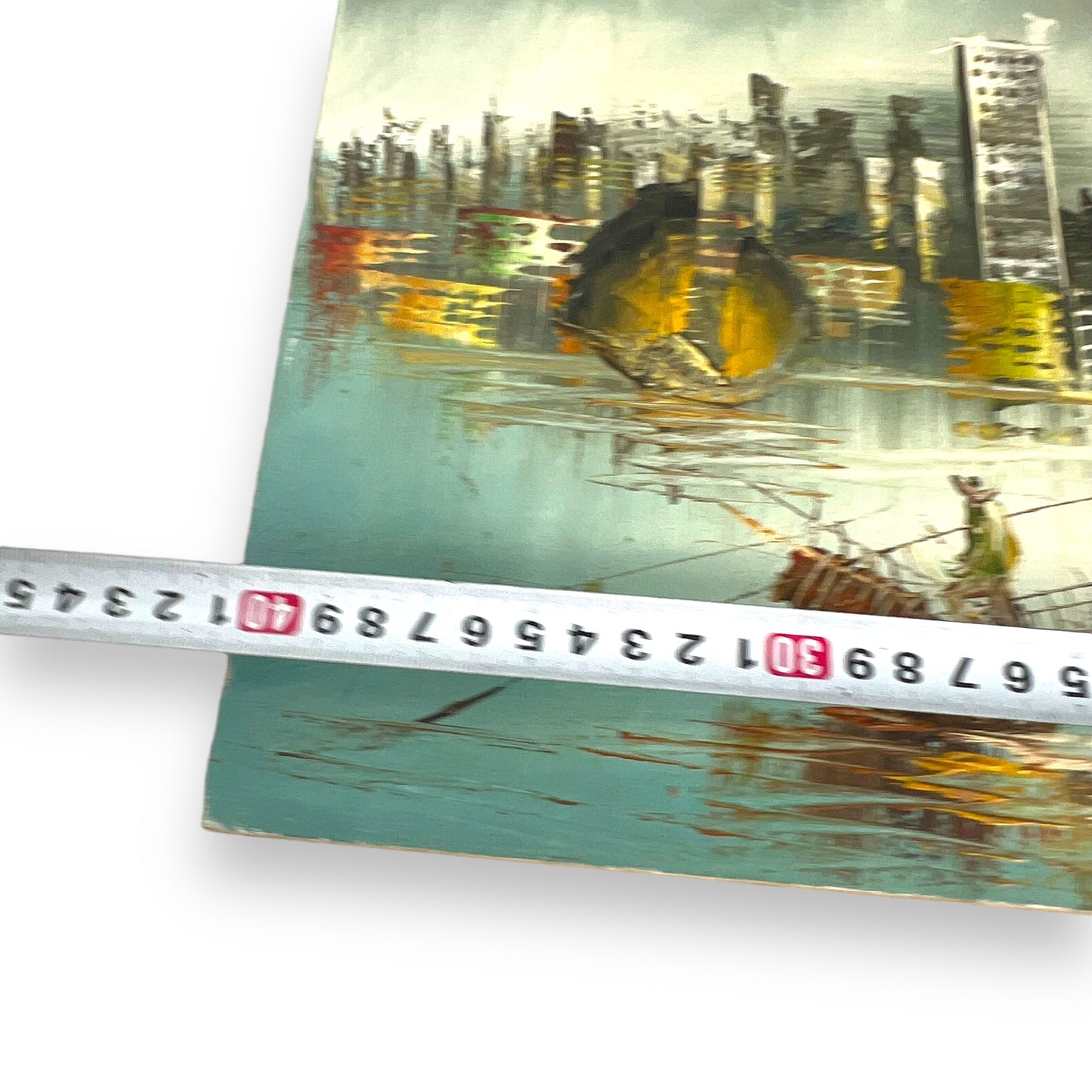 Asian Fishing Boat Artwork signed Pete C