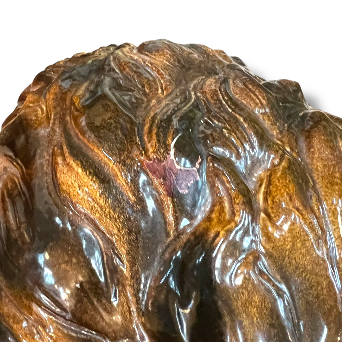 Italian Ceramic Lion Statue – 90cm Tall