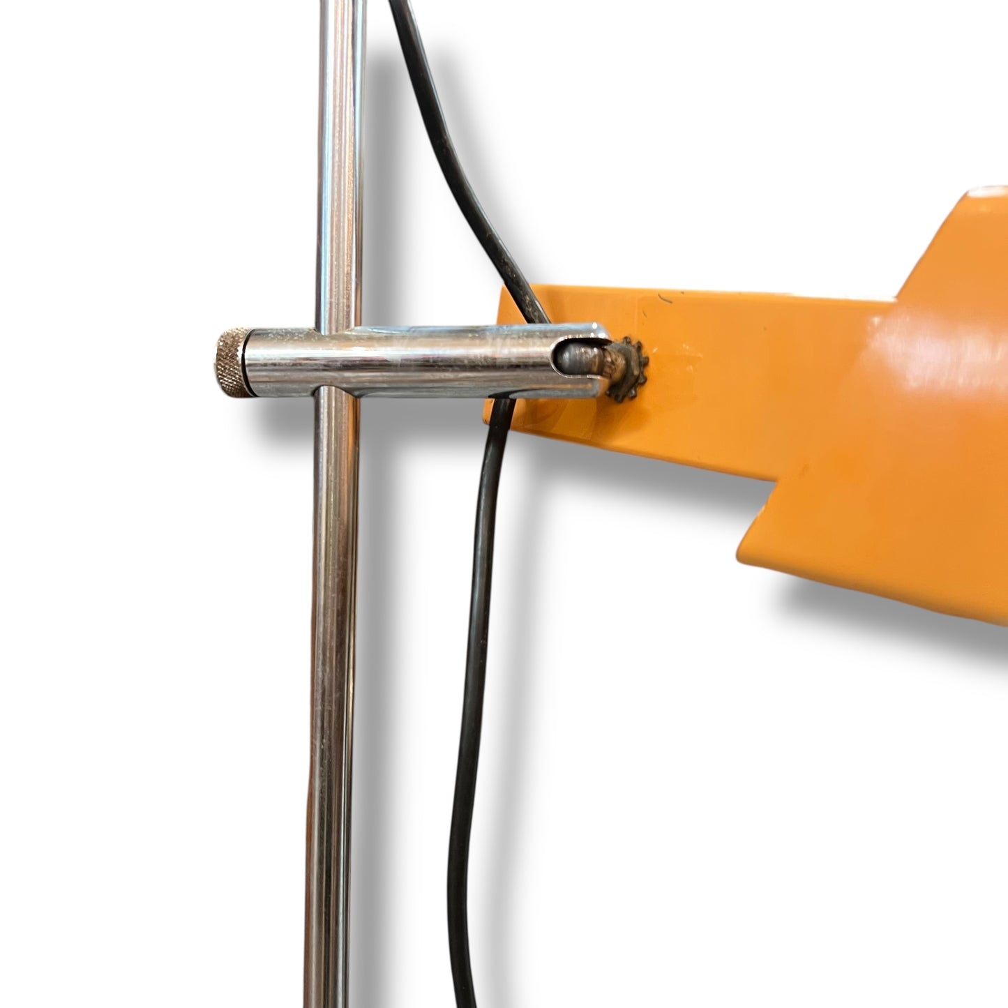 Orange Adjustable Twin Spotlight Floor Lamp