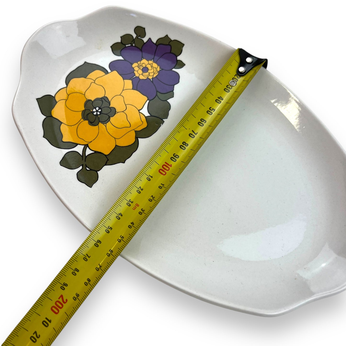 Myott “Michelle” Yellow and purple flower plate in gift box