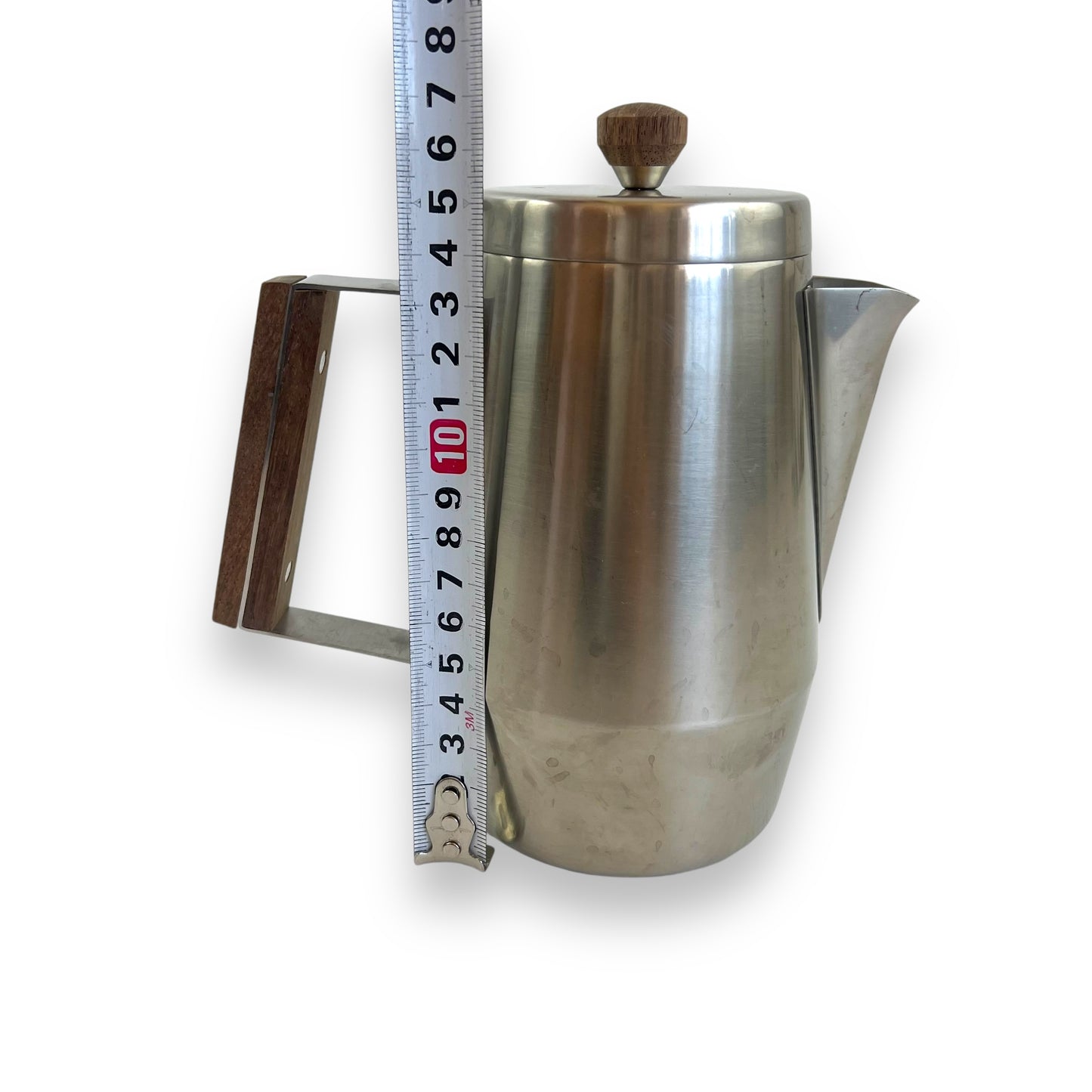 Lucky Wood 18-8 Stainless Steel Teapot – Wooden Handle, Made in Japan