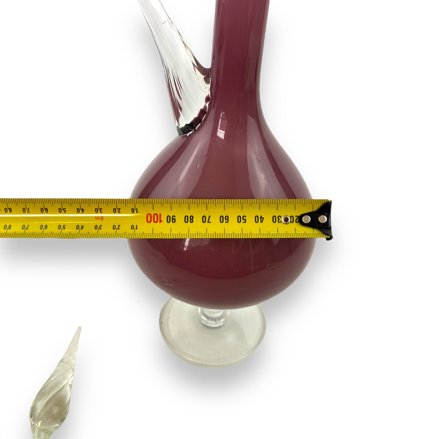 Empoli Amethyst Glass Ewer Jug with Twisted Stopper