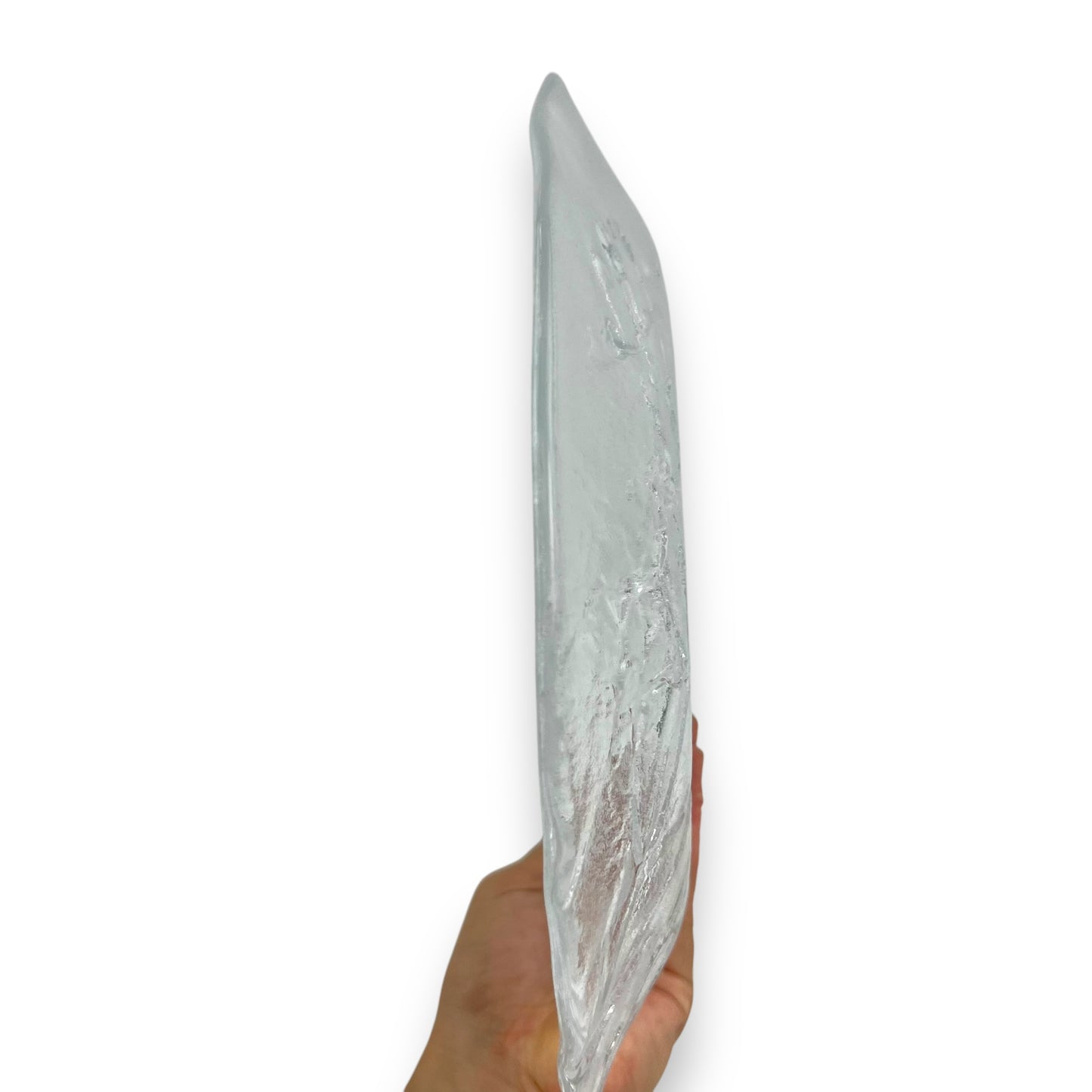 Floral Design Embossed Glass Plate