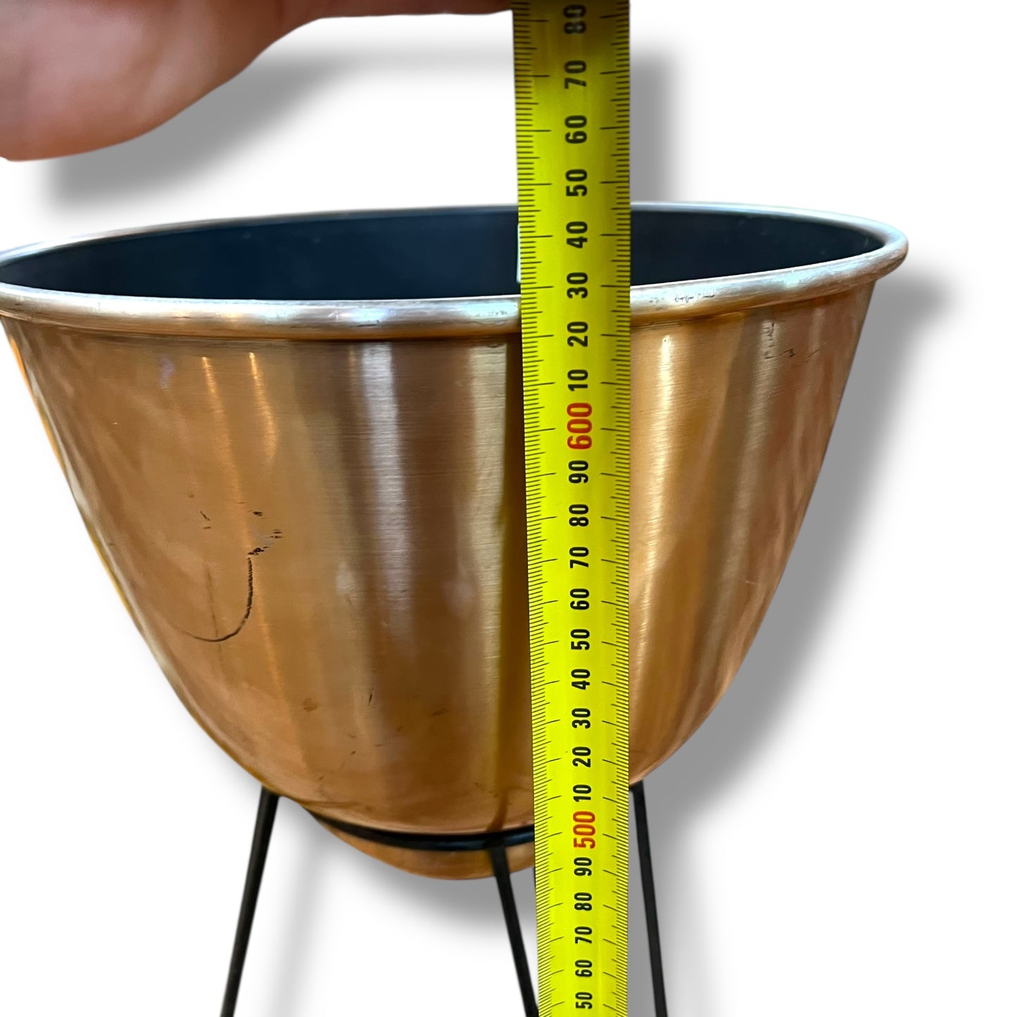 Anodised Metal Planter on Hairpin Stand