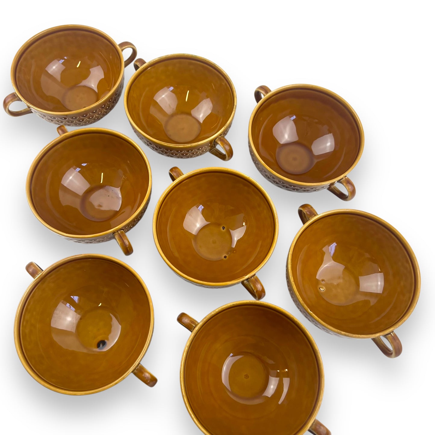 Pagnossin Earthenware Italy Brown Bowl Set of 8