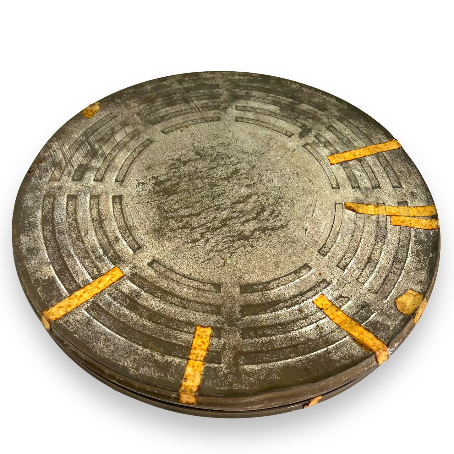 Large metal film reel storage tin