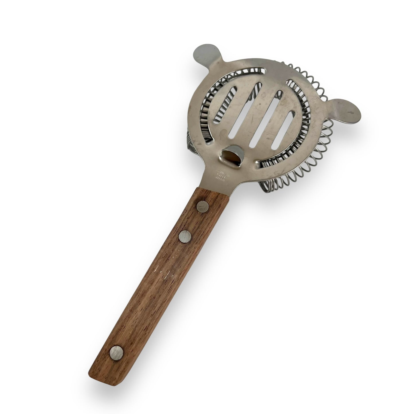 Stainless Steel wood handle cocktail strainer