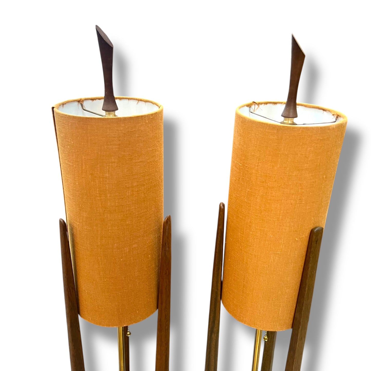 Pair of Mid-Century Rocket Lamps by Adrian Pearsall for Modeline of California