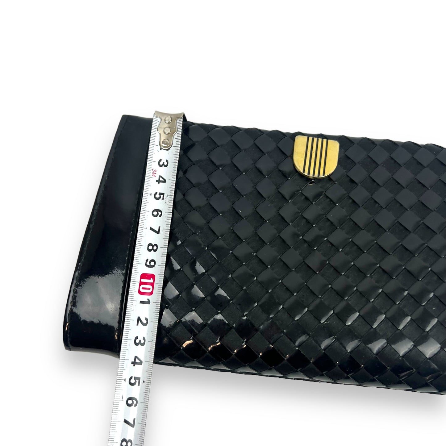 Black and Gold Vintage Purse check pattern