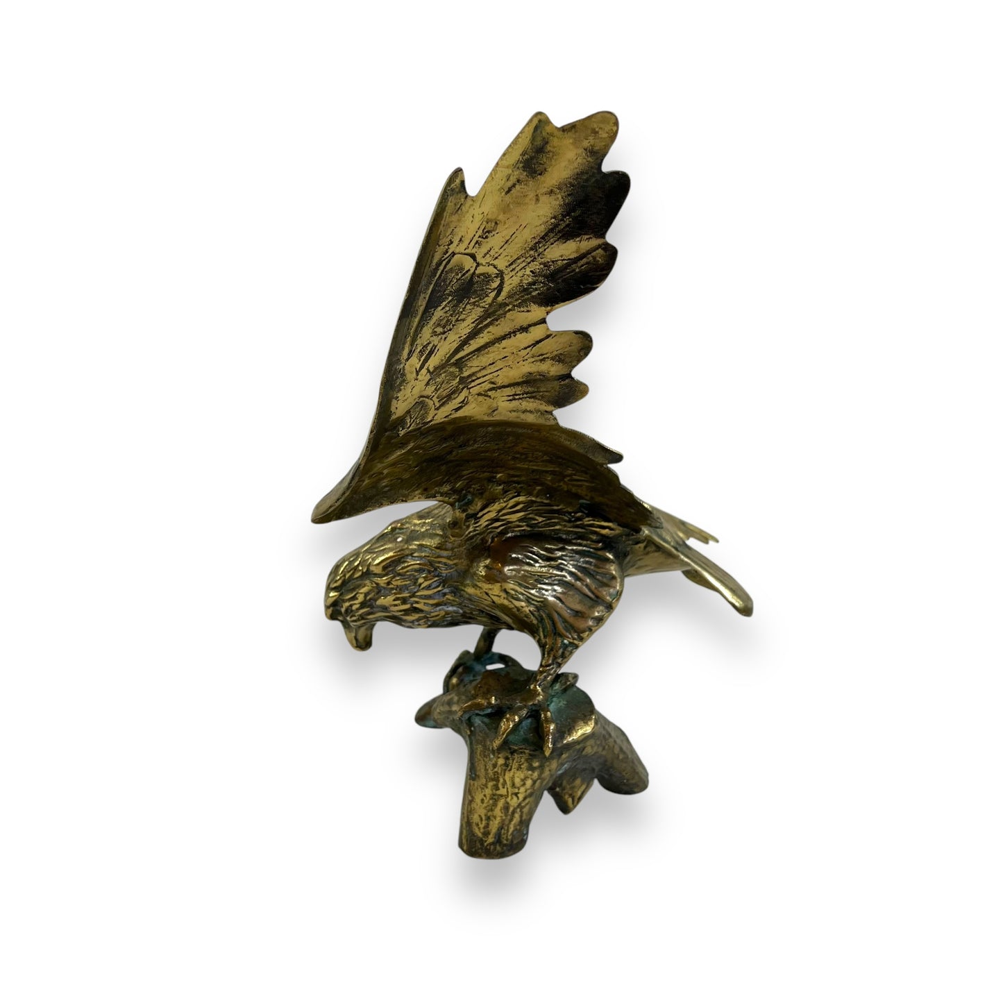 Large brass eagle statue