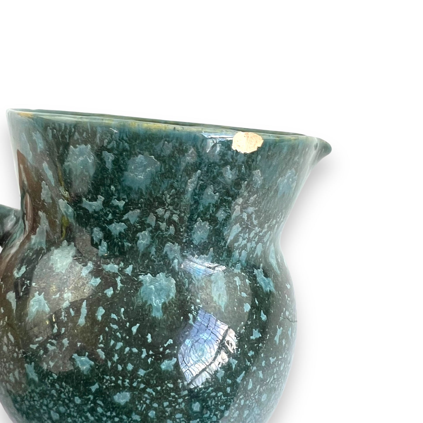Green Speckled Creamer Milk Jug