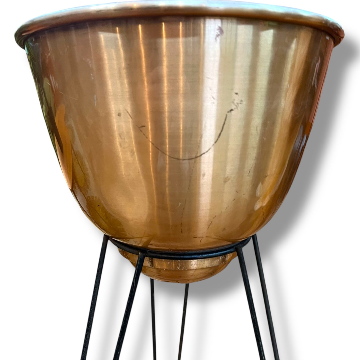 Anodised Metal Planter on Hairpin Stand