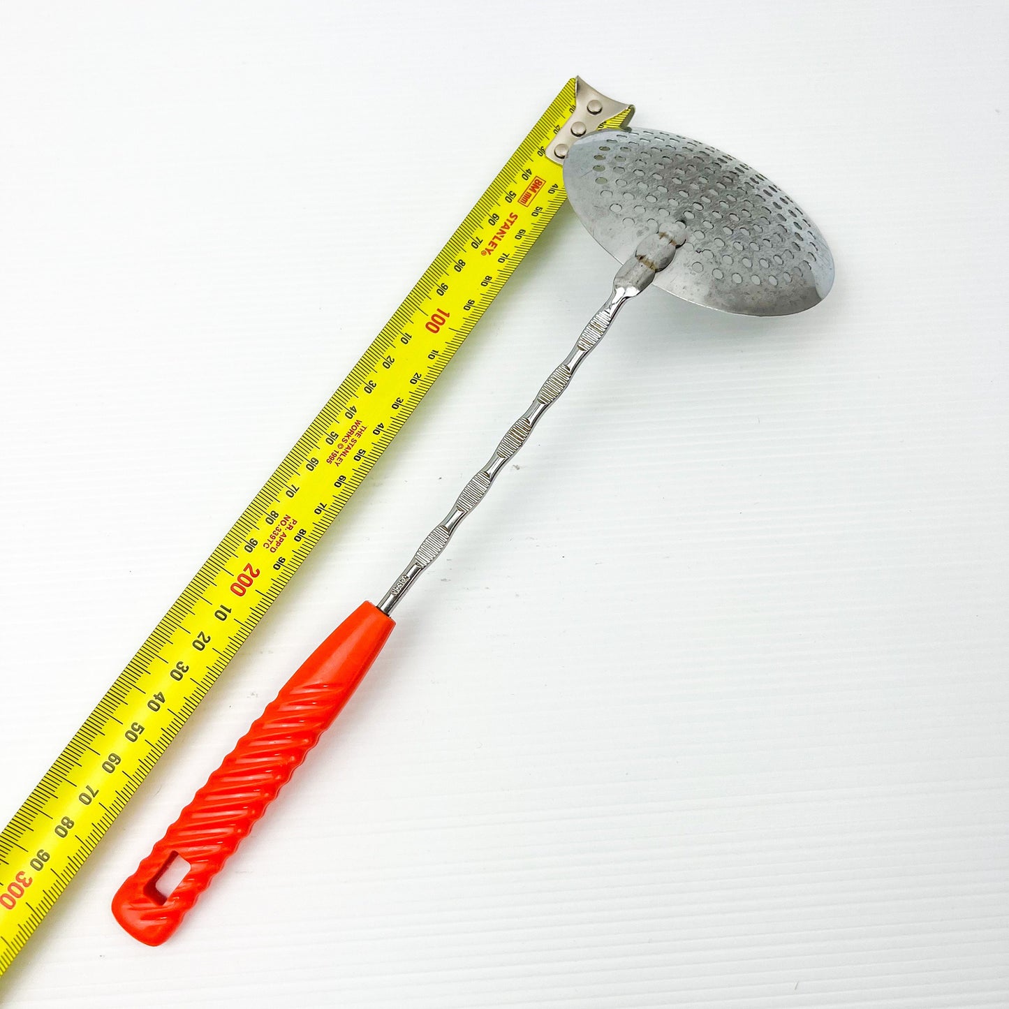 Orange plastic handle large spoon - Made in Japan