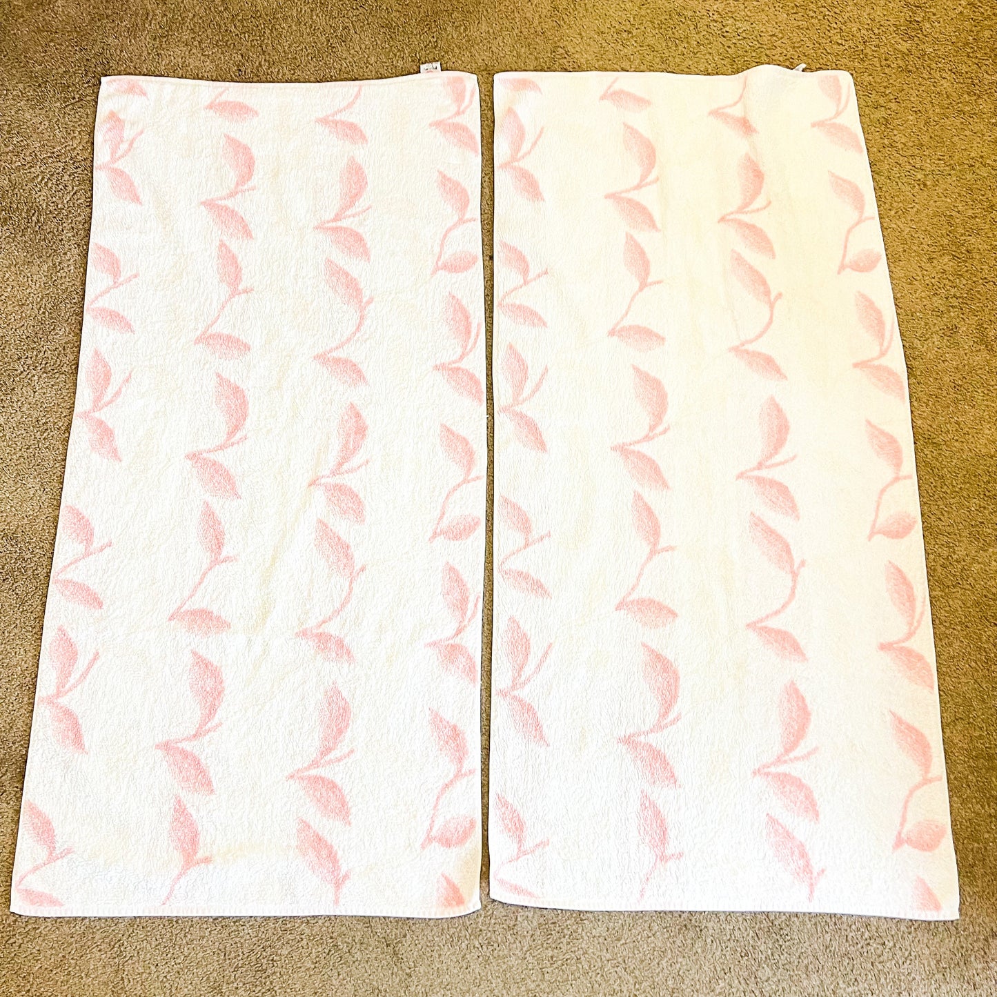 Vintage Pink & White Towel set of 2 - Made in Australia by Target