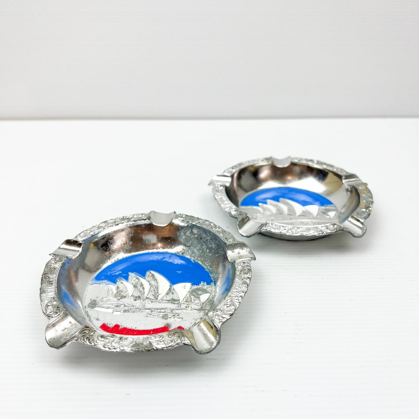 Sydney Opera House Chrome ashtray set of 2