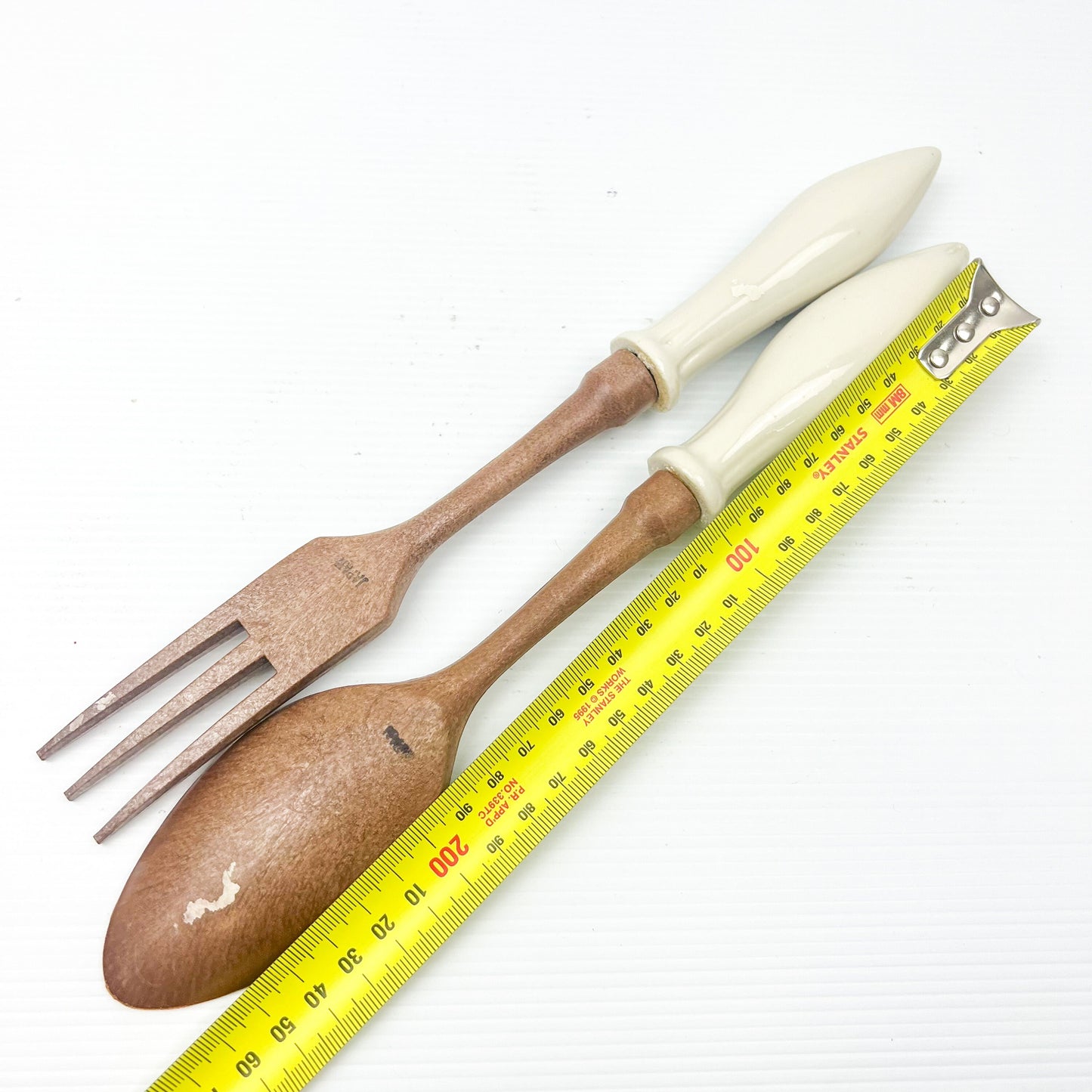 Malta ceramic handle salad serving utensils