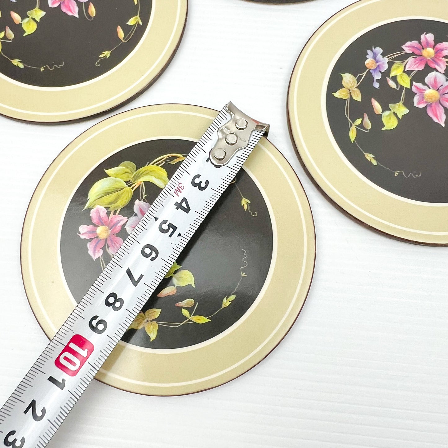 Pimpernell Flower Drink Coasters with cork back in box