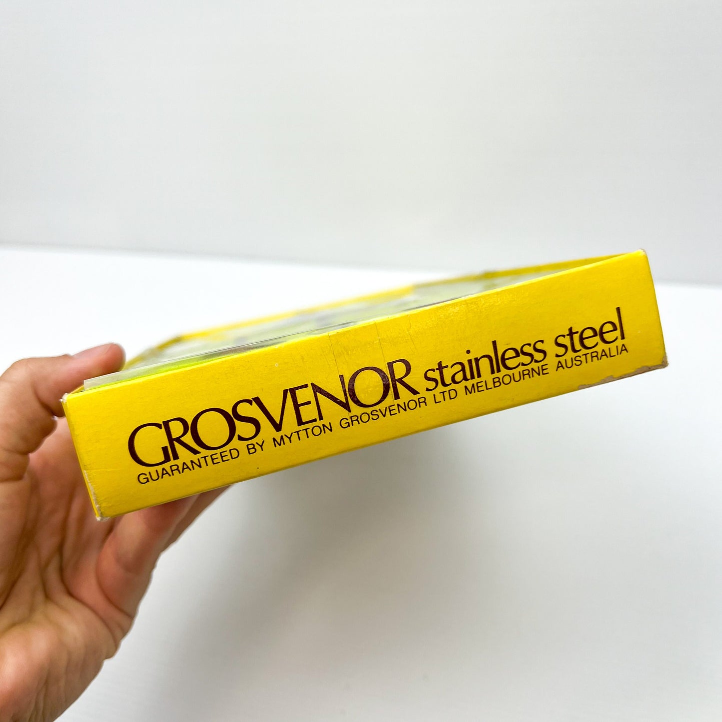 Vintage Stainless Steel Grosvenor Cake serving utensil and spoon set in box