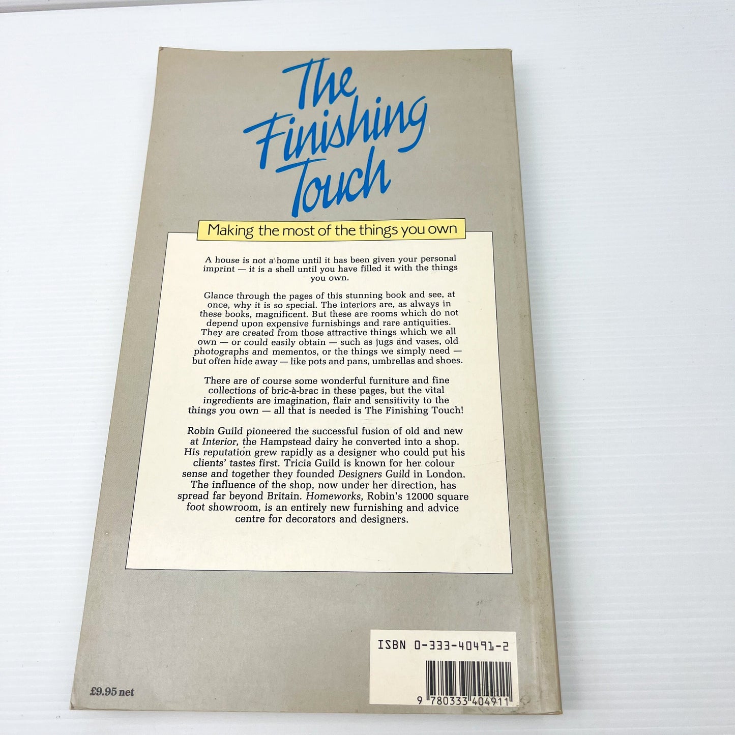 The Finishing Touch Making the most of the things you own book by Robin Guild