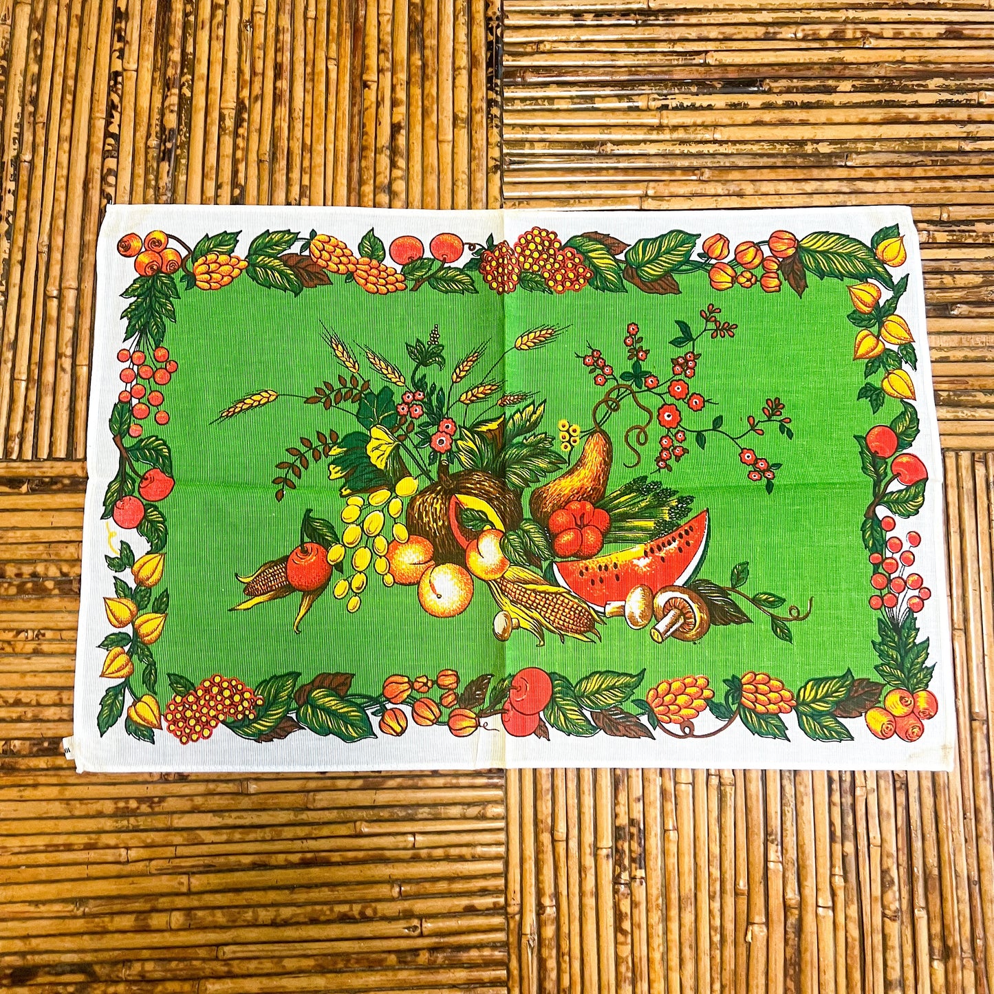 Retro Fruit Tea Towel - 100% Cotton Made in Brazil