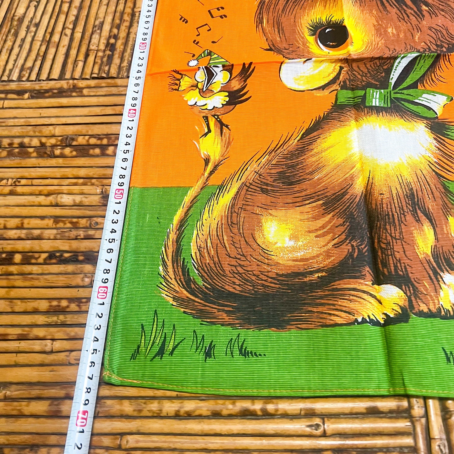 Retro Donkey and singing Bird Tea Towel - 100% Cotton Made in Brazil