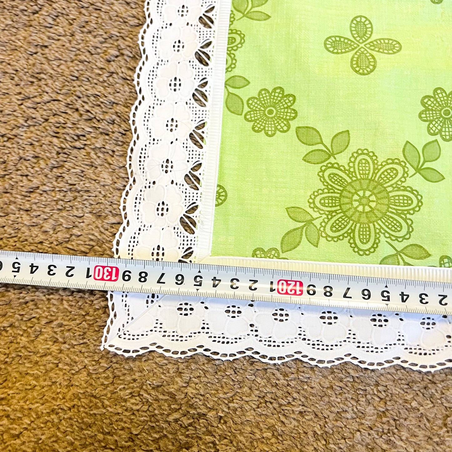 Retro Green And white plastic tablecloth