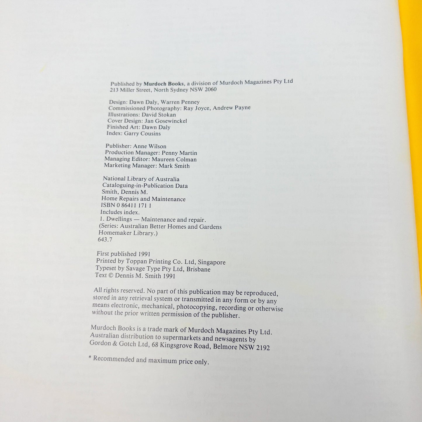 Better Homes and Gardens Home Repairs and Maintenance - A Step by Step Guide for the Active Homemaker